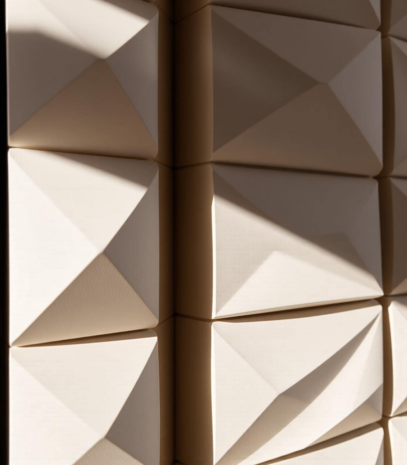 Origami / Fold 3D gypsum wall panel